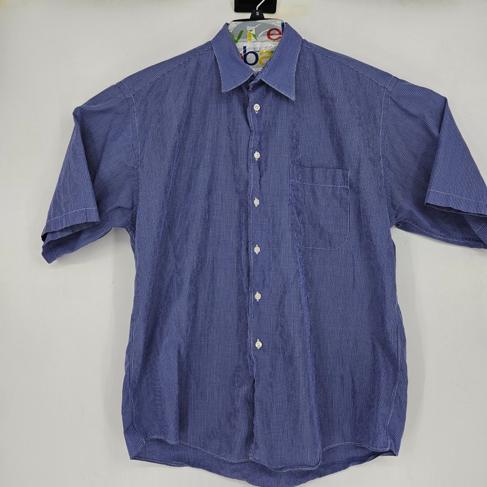 Vintage Gitman Bros Shirt Mens Large Button Up Satels USA Short Sleeve Check‎